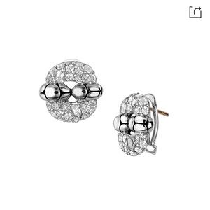 John Hardy kali white topaz lava stud earrings
